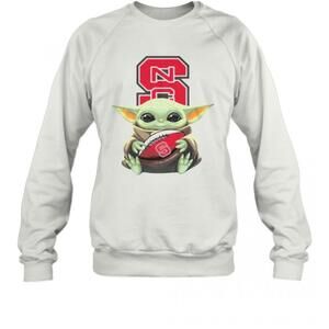 Baby Yoda Hug North Carolina State Football T-Shirt